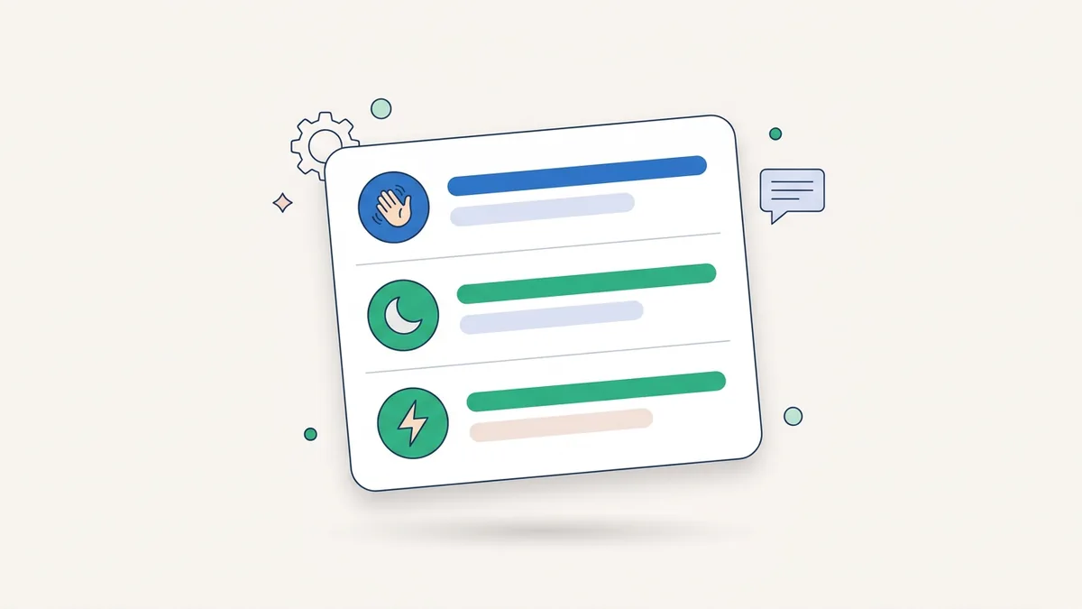 tela de ferramentas comerciais do WhatsApp Business com os três recursos de mensagem automática