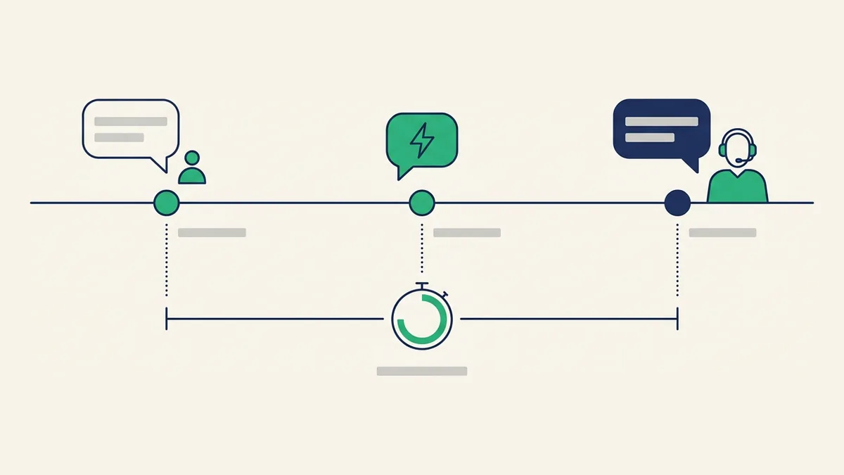 o que é tempo de resposta no atendimento: intervalo entre a mensagem do cliente e a primeira resposta