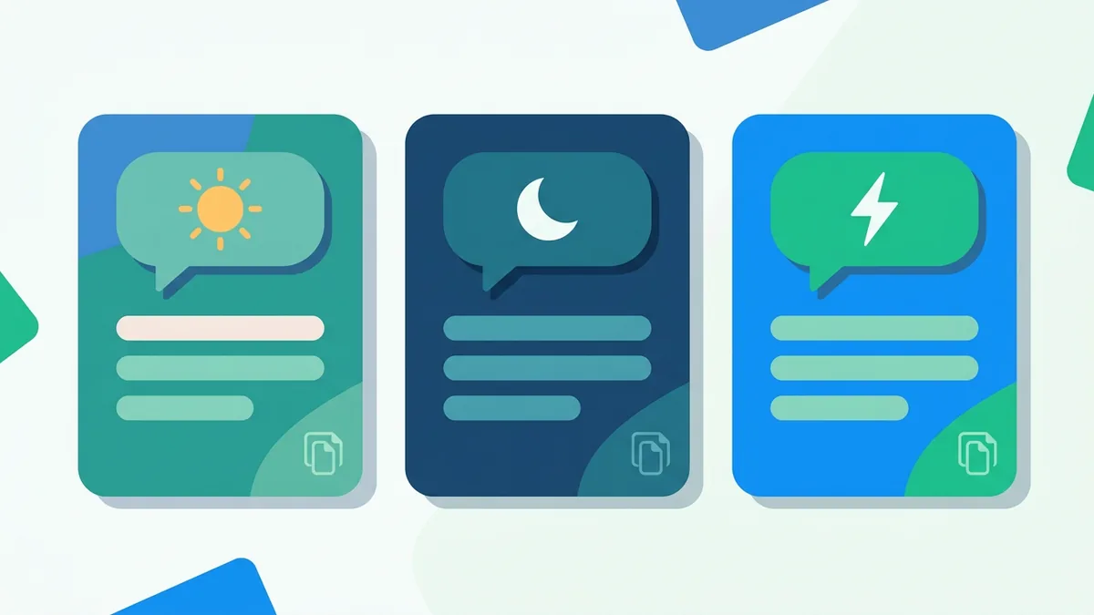 exemplos prontos de mensagem automática de saudação, ausência e resposta rápida para WhatsApp Business