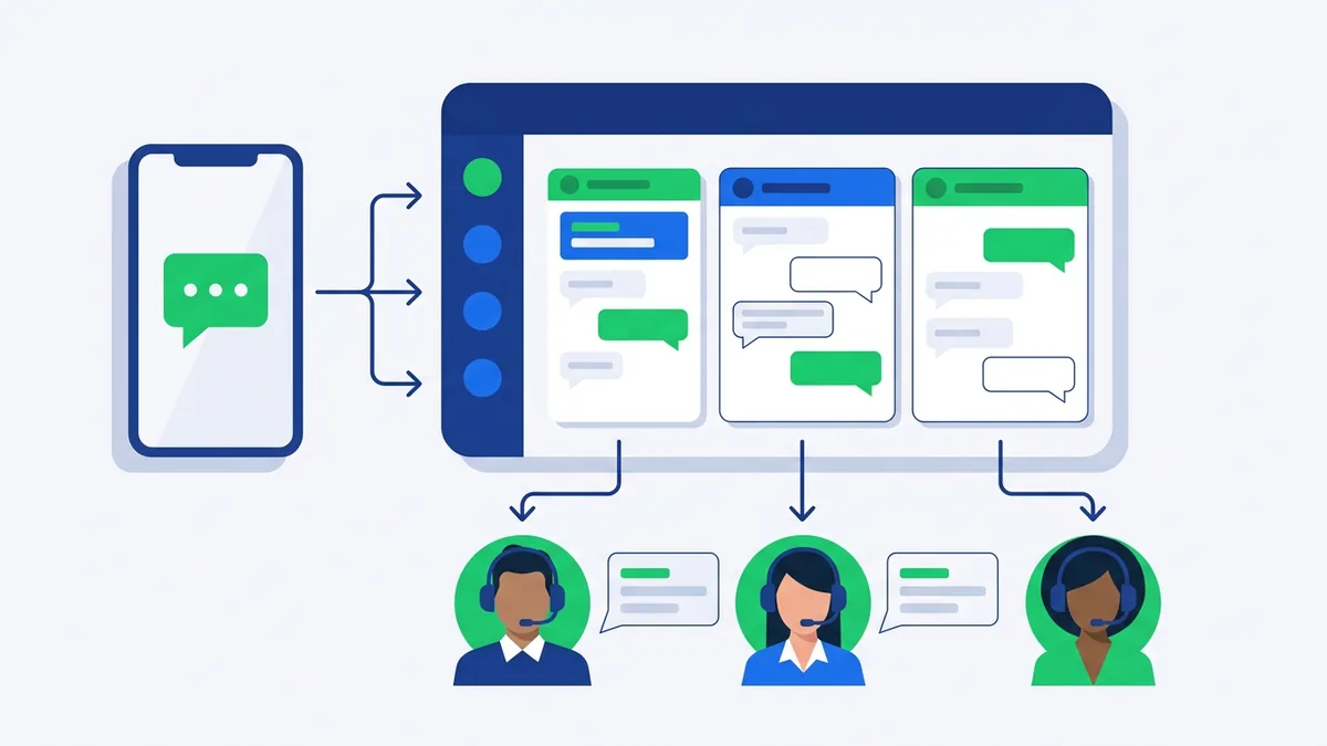 multiatendimento no WhatsApp com vários atendentes em um único número