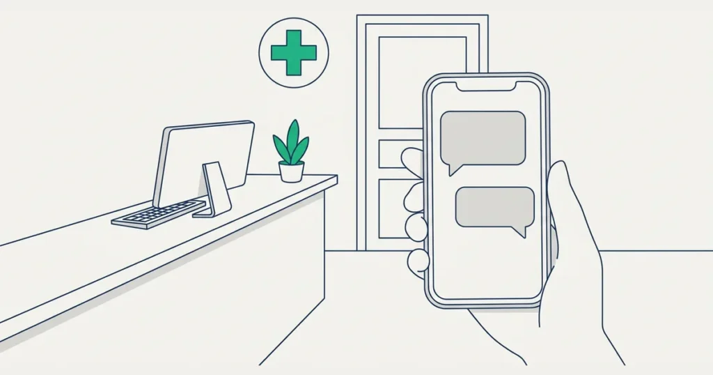 recepção de clínica organizando o relacionamento com pacientes em um CRM