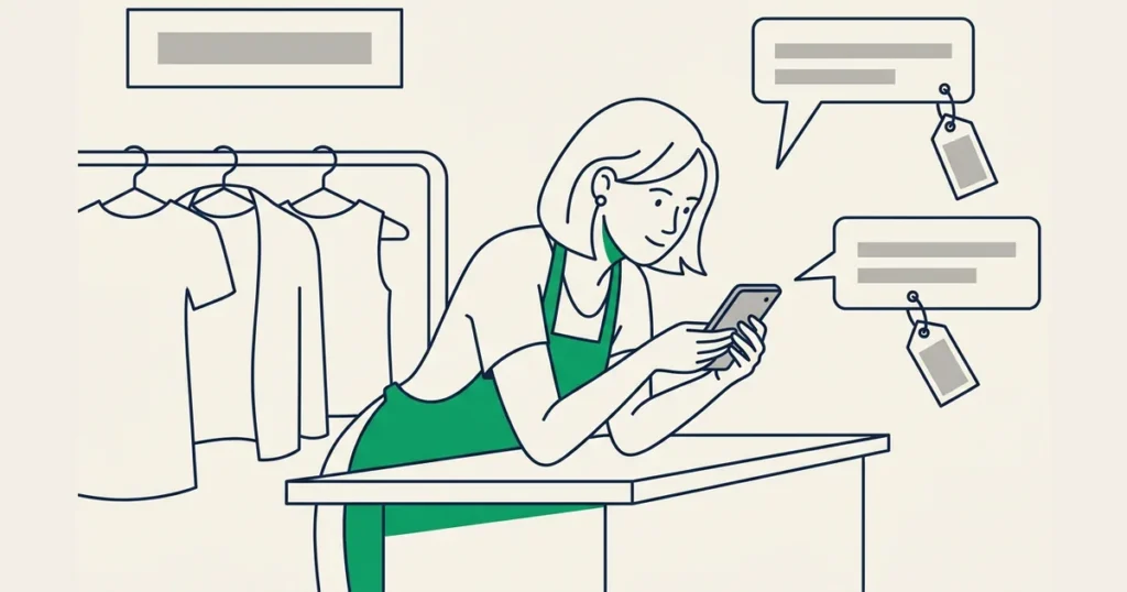 leads chegando pelo Instagram Direct no celular de uma pequena empresa