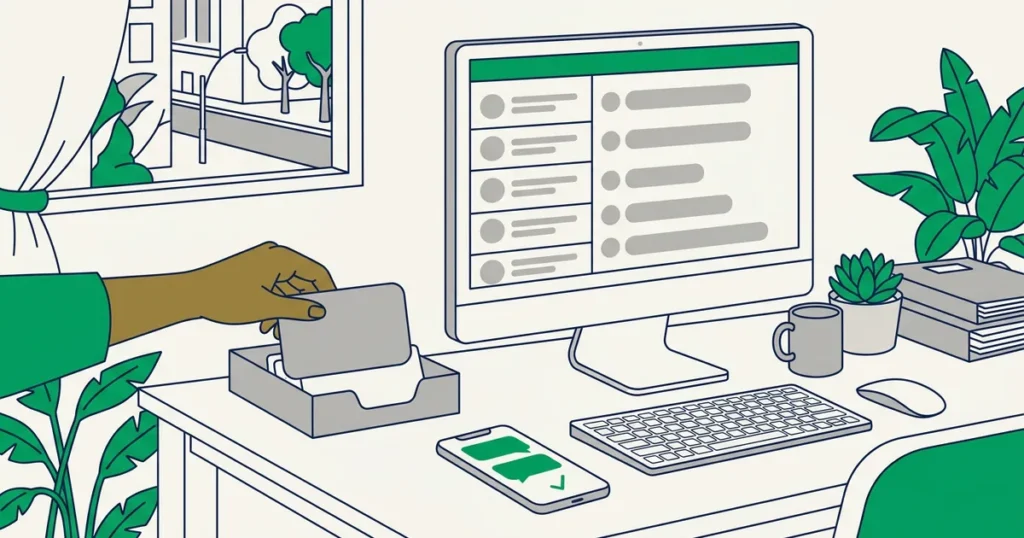 atendente encerrando um atendimento pelo WhatsApp e registrando o motivo