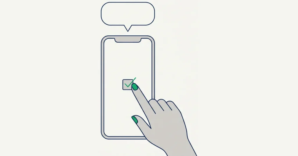 pessoa autorizando o recebimento de mensagens de uma empresa no WhatsApp