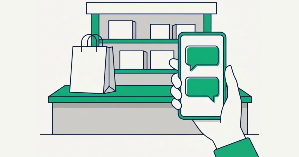 pós-venda pelo WhatsApp com cliente recebendo mensagem depois da compra