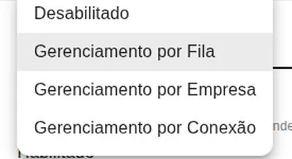 Opções do agendamento de expediente